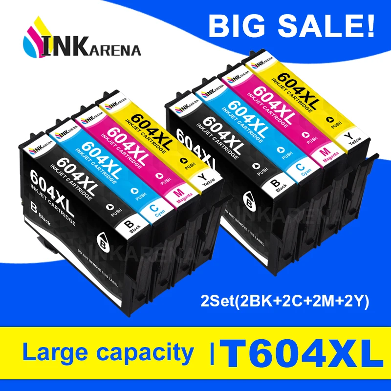 

INKARENA 604XL T604XL Compatible For Epson T604 604 Ink Cartridge For Expression Home XP-2200 XP-2205 XP-3200 XP-3205 4200 4205