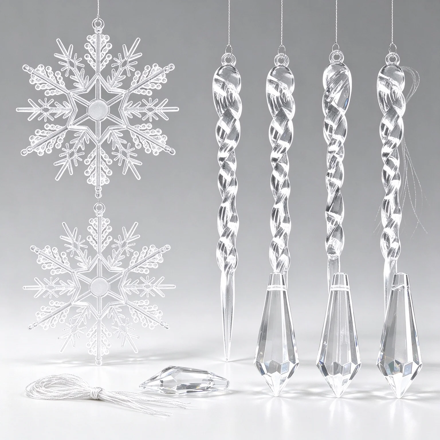 Transparent ice cubes, ice columns, Christmas decorations, ice bars, ice cones, DIY accessories, lighting fixtures, hanging deco