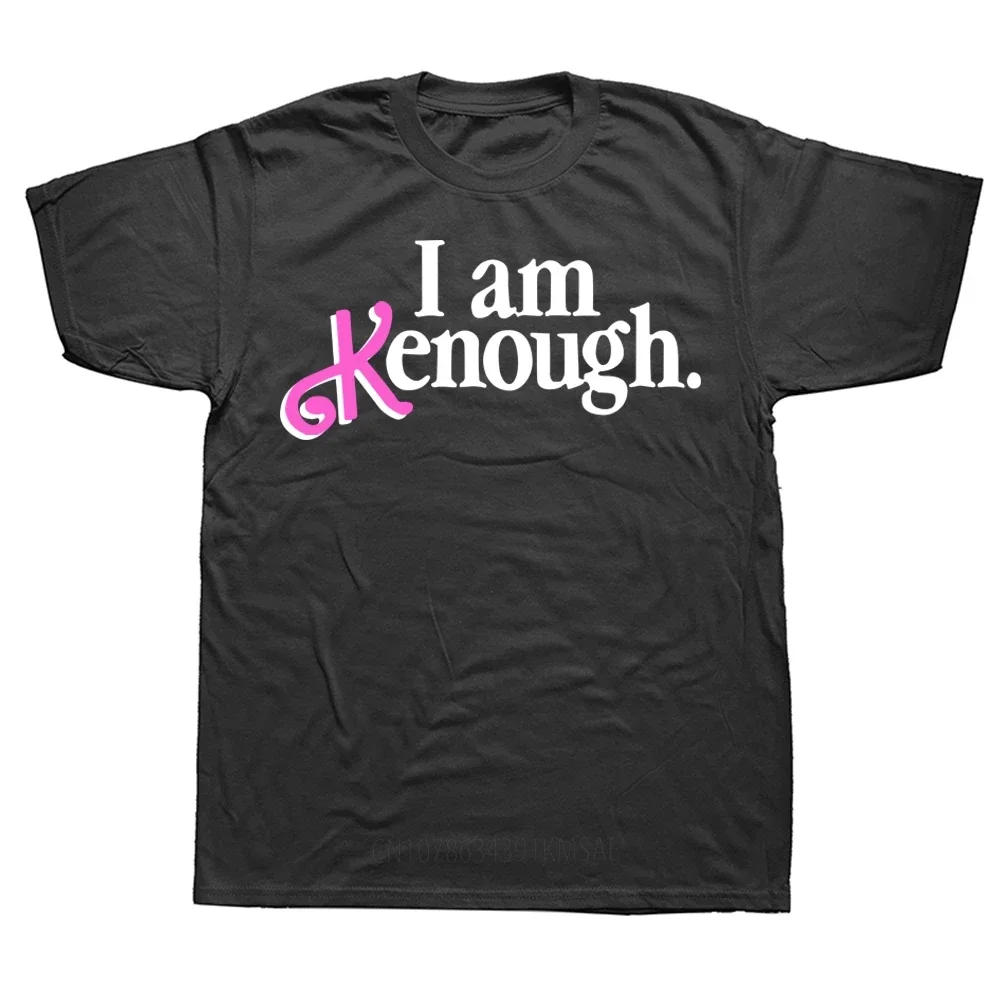 I Am Kenough Barbenheimer Pink T-shirts Cotton Tshirt Men Summer I Am Enough Graphic T Shirts Casual O-neck Clothes