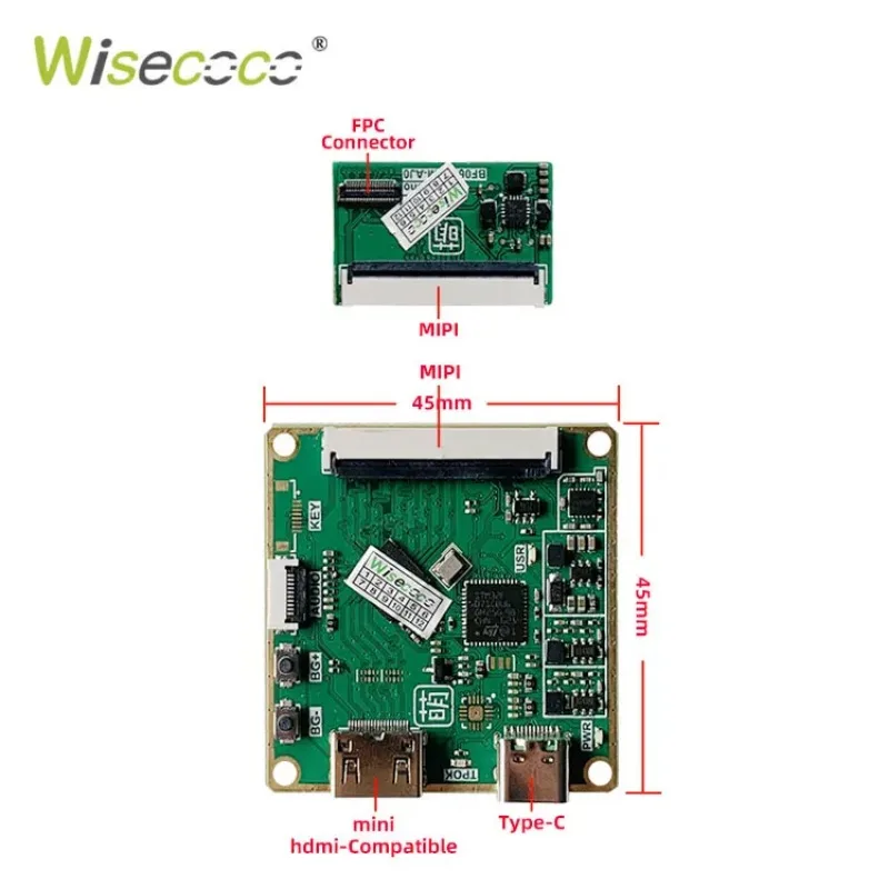 Imagem -06 - Wisecoco-tela Oled Flexível Flexível Placa Driver Mipi Usb c Painel Lcd Rolável 2880x1440 6