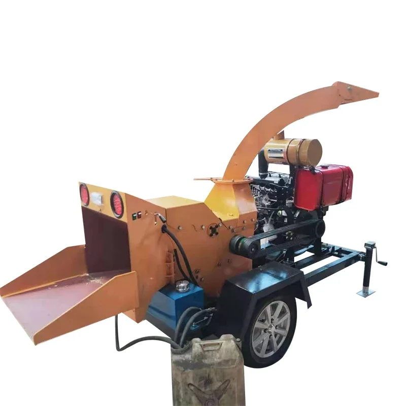 For Self Feeding 40hp Diesel Engine Wood Chipper Branch Shredder