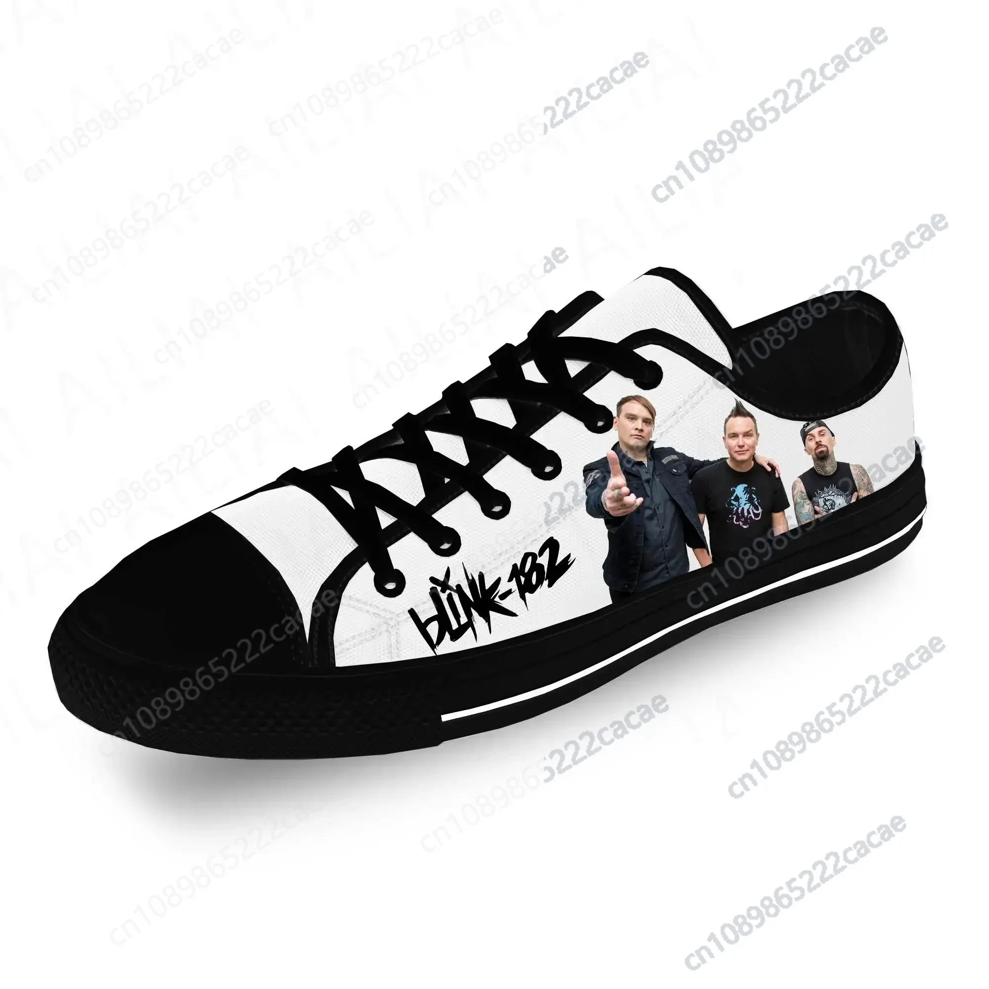 

Blink 128 Low Top Sneakers Mens Womens Teenager Casual Shoes Canvas Running Shoes 3D Print Cosplay Breathable Lightweight shoe