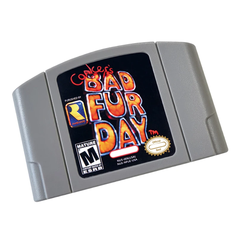 BAD FUR DAY 64 BIT Video Game Cartridge US Version For N64 Game Console