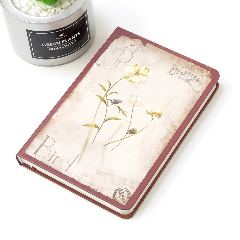 Creative Retro Dream Falling Flower Cloth Notepad Hard Surface Notebook Diary Book Note Book Stationery Gift Traveler Journal