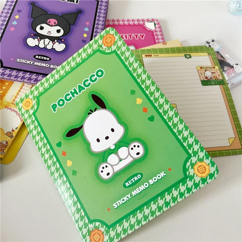 Kawaii Cute Sanrioed Convenience Book Mymelody Kuromi Hello kitty Note Book Cute Paste Notepad Stationery Student Stationery