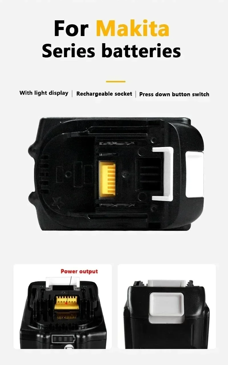 Battery 18v for makita BL1860 BL1850B BL1850 BL1840 BL1830 screwdriver battery & charger 18v Replacement Power Tool Batteries.