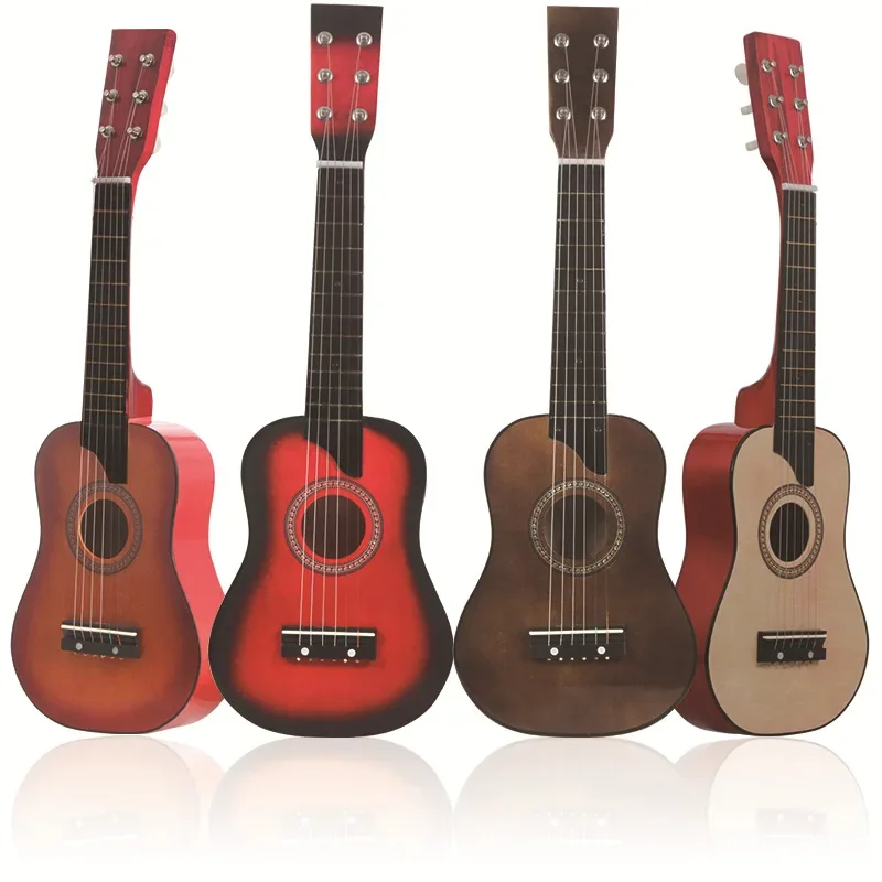 25 Inch Basswood Acoustic Guitar 6 Strings Guitarra with Pick Strings Mini Ukulele Accessories Musical Instrument Gifts