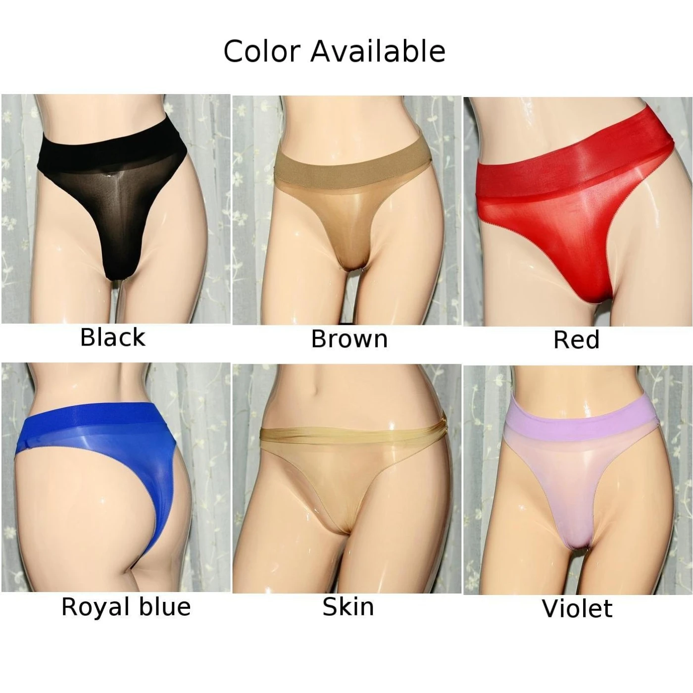 Female Women Glossy Knickers Seamless Underwear Daily Home Night 1pcs 45~70kg 58-80cm Nylon Oil Shiny See Through