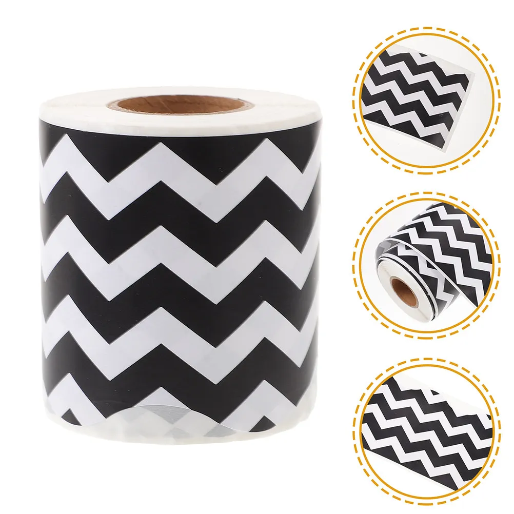 

1 Roll Bulletin Board Sticker Chalkboard Sticker Black and White Border Design for Classroom Decor Office Bulletin Board