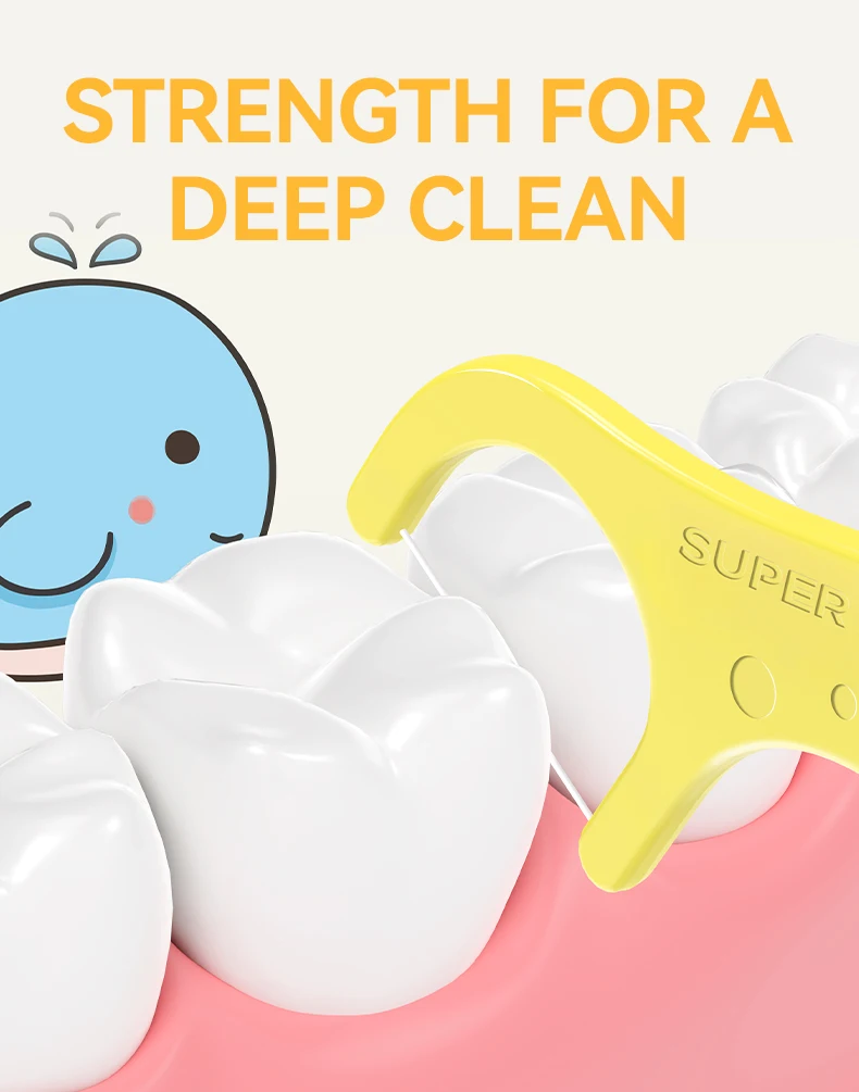 Kinder 100 Sticks Zahnseide Barrel Farbige Zahnseide Für Kinder Heilung Dent Zähne Reinigung Kieferorthopädische Interdental Pick – Detail 4