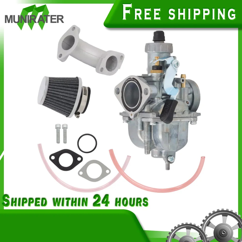 Fit For Dirt Bike 110 125 140 cc VM22 26mm Intake Pipe Air Filter Carburetor