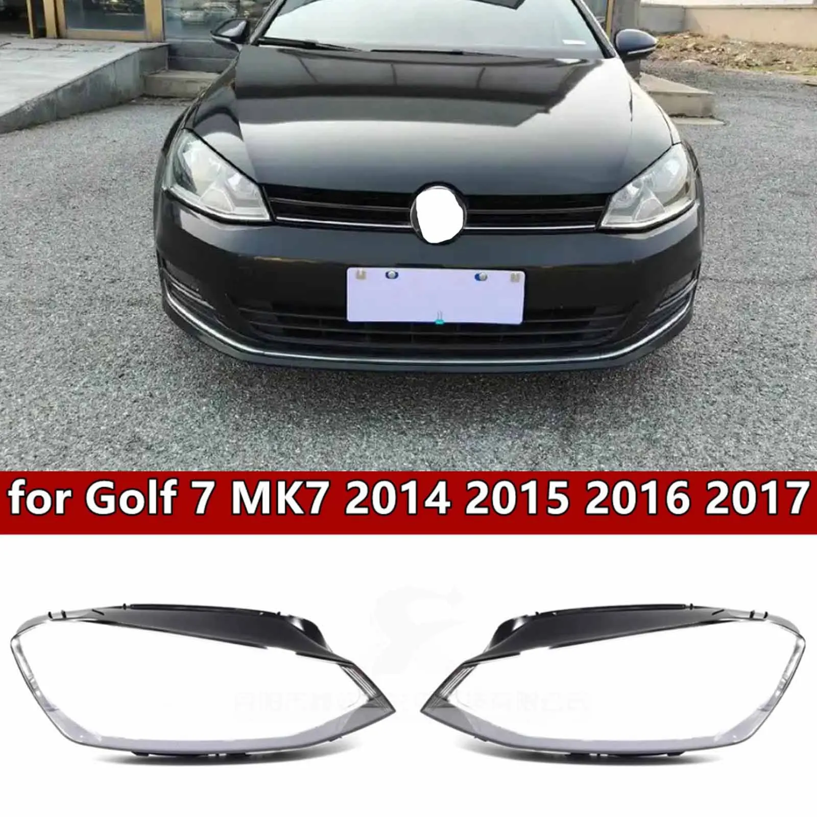 

1P/2P стеклянная крышка передней фары автомобиля для Volkswagen VW Golf 7 MK7 GTI 2014 2015 2016 2017, линза фары, замена абажура