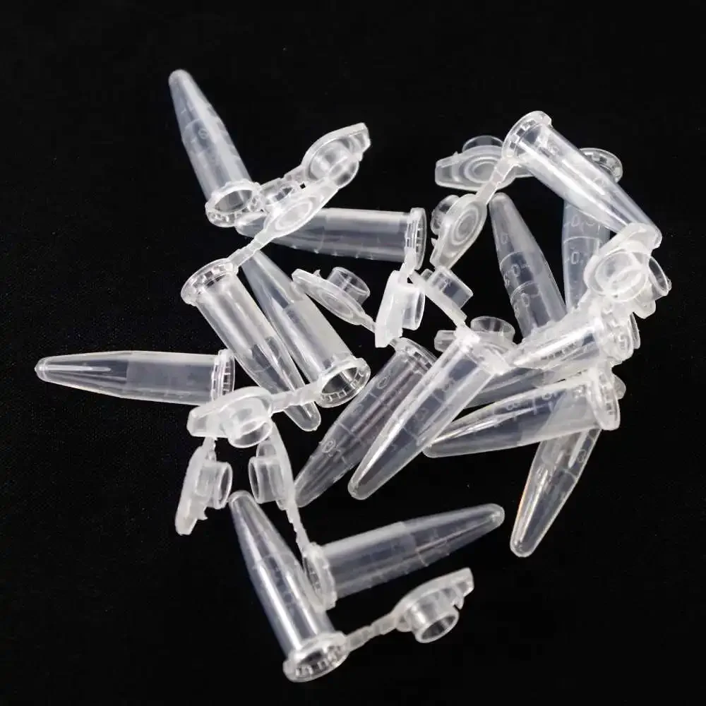 1000pcs Scale line 0.5ml Laboratory Plastic Centrifuge tube V-bottom Vial Snap Cap For Sample Specimen