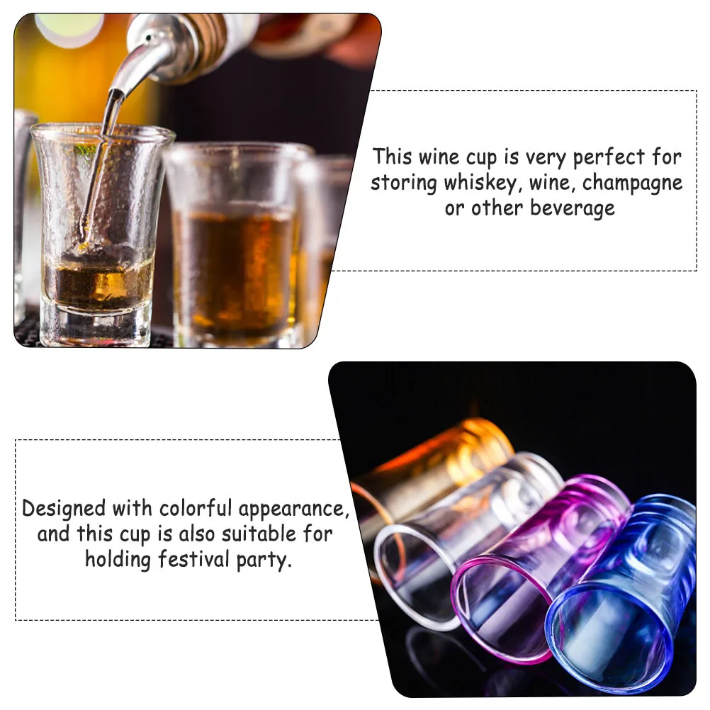 

8pcs Colorful Wine Cups Acrylic Party Cocktail Cups For Home Bar Festival Drinkware Set Kitchen Barware Glasses