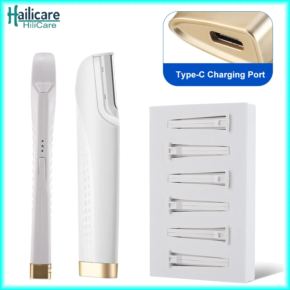 مزيل شعر الوجه الكهربائي، ماكينة حلاقة صغيرة للسيدات، ماكينة تشذيب الحواجب، جهاز إزالة الشعر المحمول، أداة العناية بالصحة والجمال #1