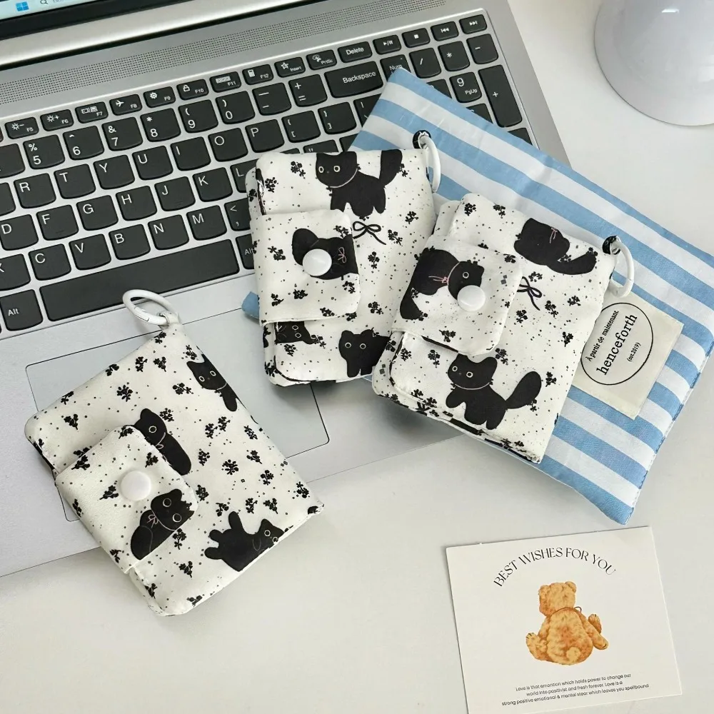 Cute Design Coin Purse Catoon Pattern Multi-layer Card Holder Simplicity Style Portable Size Korean Fashion Wallet Daily Carry