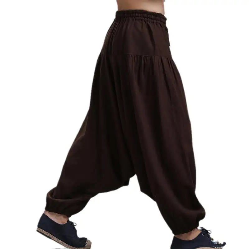 

Men' Cross-pants crotch pants,wide leg pants dancing Harem pants pantskirt bloomers Harem trousers,16 COLORS -