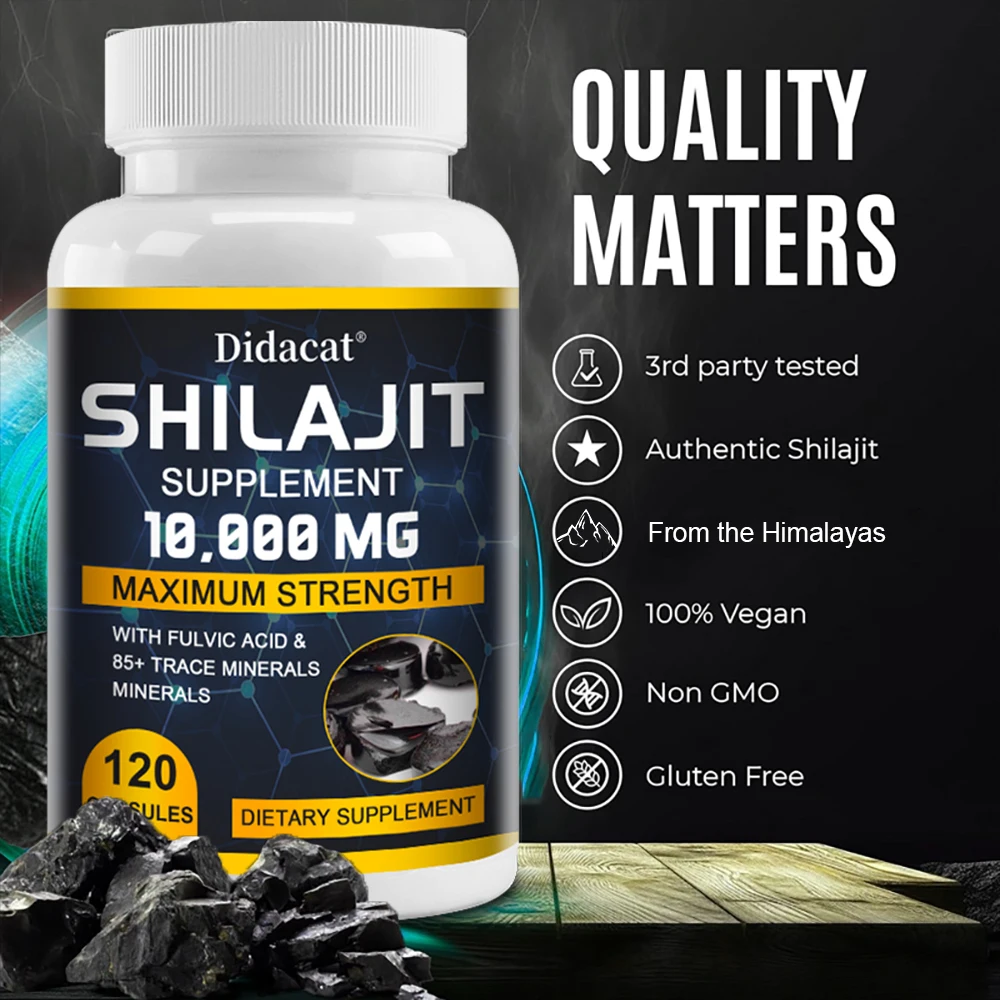 

Men's Advanced Shilajit Capsules - High in Trace Minerals, No Fillers, Made in The USA - Non-GMO