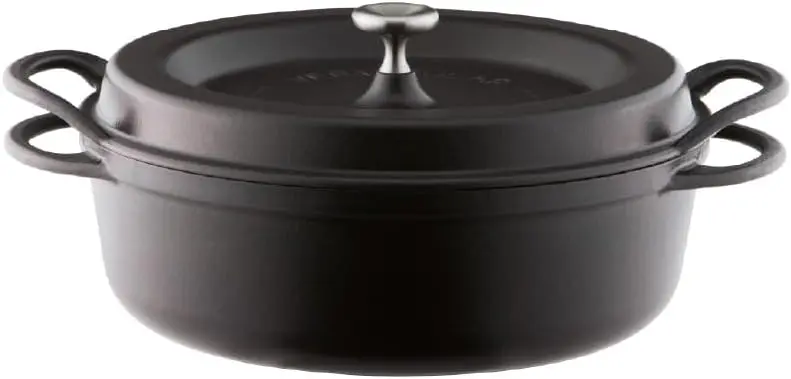 

Oven Pot | Non-Toxic Enameled Cast Iron Pot | 26cm Shallow (3.9 Qt) | Oven-safe | Induction-compatible | Dutch Oven | Made in Ja