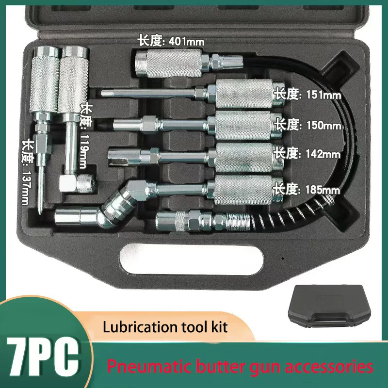 

Universal Grease Coupler Kit Couplers Nozzles Adapters Automotive Lubrication Tools for Digger Autos Farm Trailers Trucks