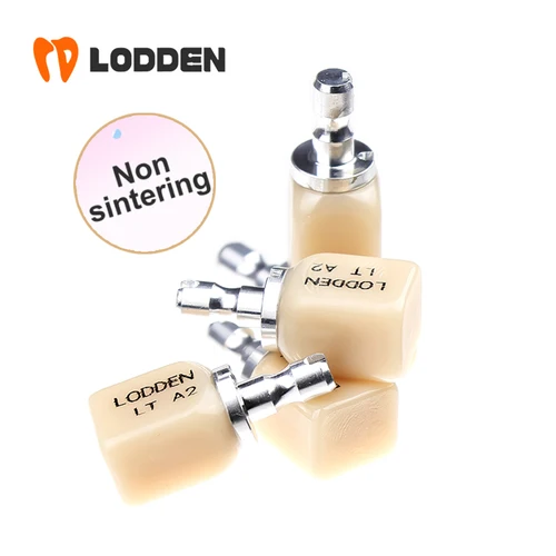 Imagen 1 del producto Bloque Dental de disilicato de litio sin sin sin sin sinterización C14 HT/LT Material de restauración instantánea CAD/CAM bloque de cerámica de vidrio Dental 5 uds