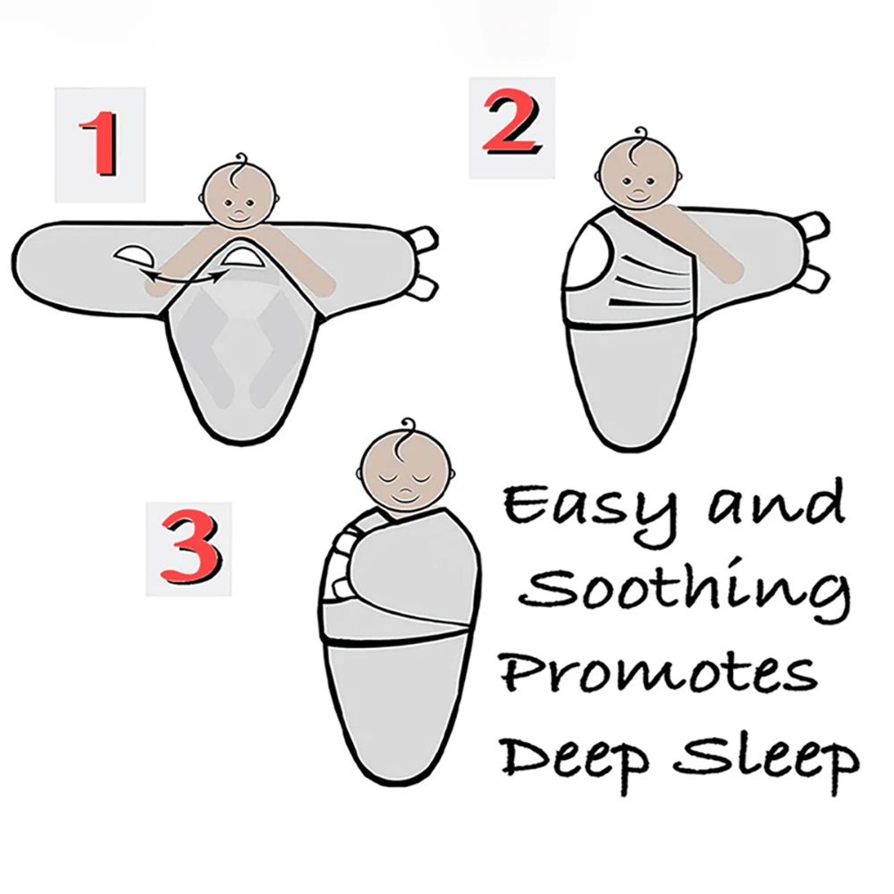 ผ้าห่อตัวทารกผ้าฝ้ายแท้ทารกแรกเกิดป้องกันการเตะทุกฤดูกาลห่อสําหรับทารกเพื่อป้องกันความเครียด