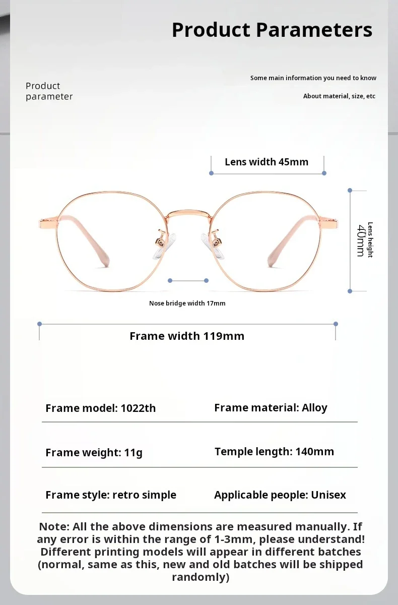 OLLYMURS, gafas Retro de aleación ovalada para mujer, tamaño pequeño, gafas graduadas ópticas ultraligeras a la moda para estudiantes, monturas para hombres 1022