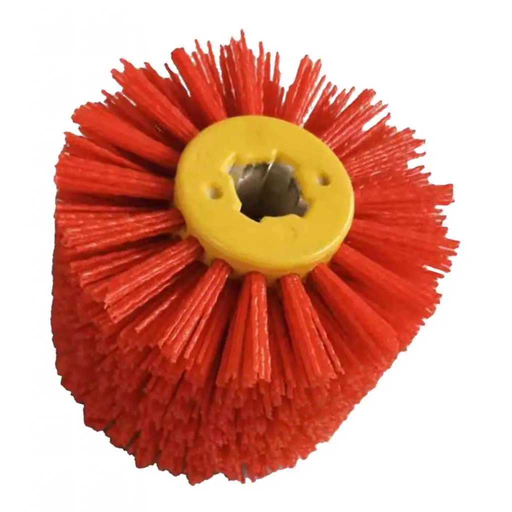 Burnishing Polishing Wheel 80 Grit Abrasive Wire Brush Buffing Drum Grinding Tool for Wood Floor Surface Finishing