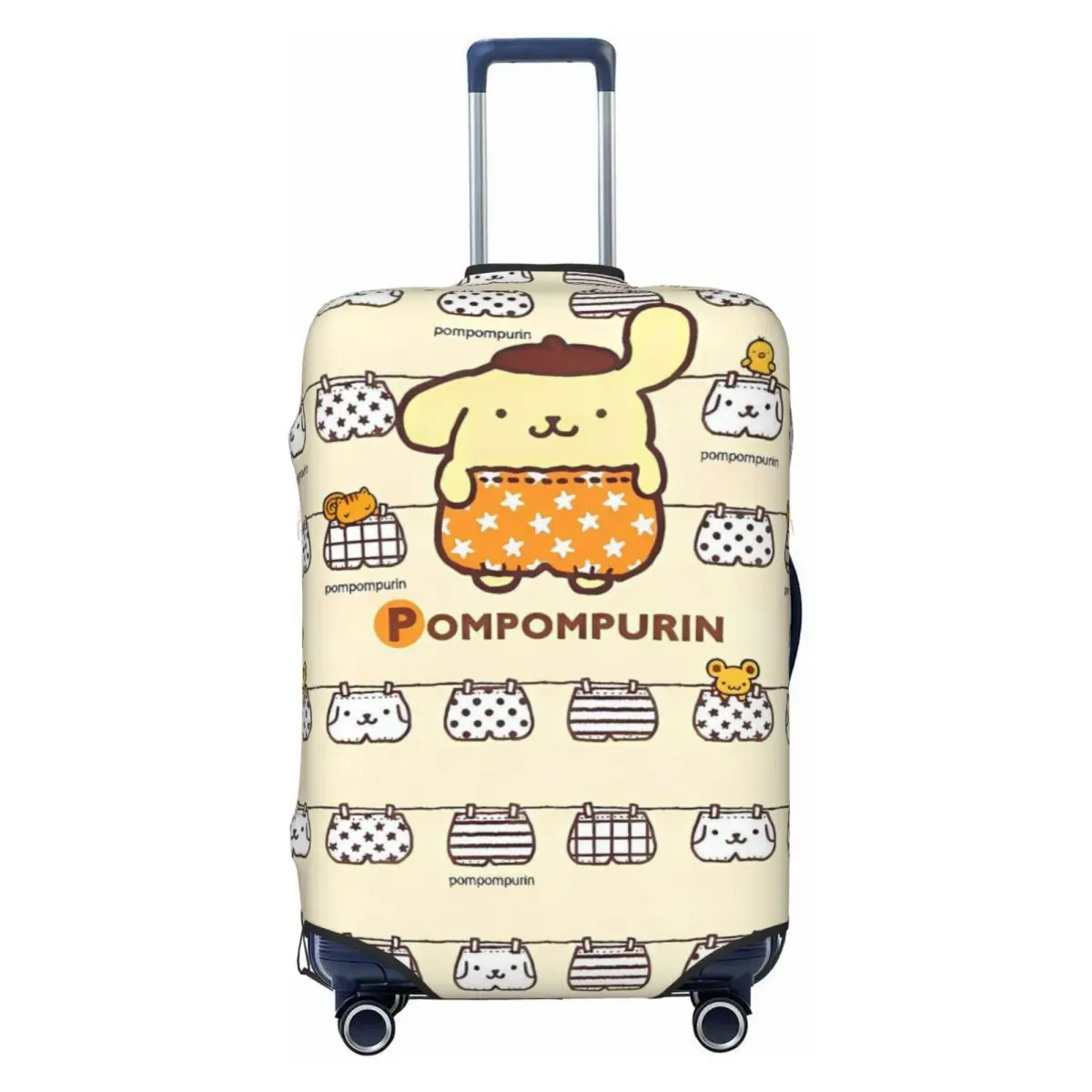 

Pom Pom Purin Cartoon Anime Suitcase Cover Vacation Business Strectch Luggage Supplies Protector