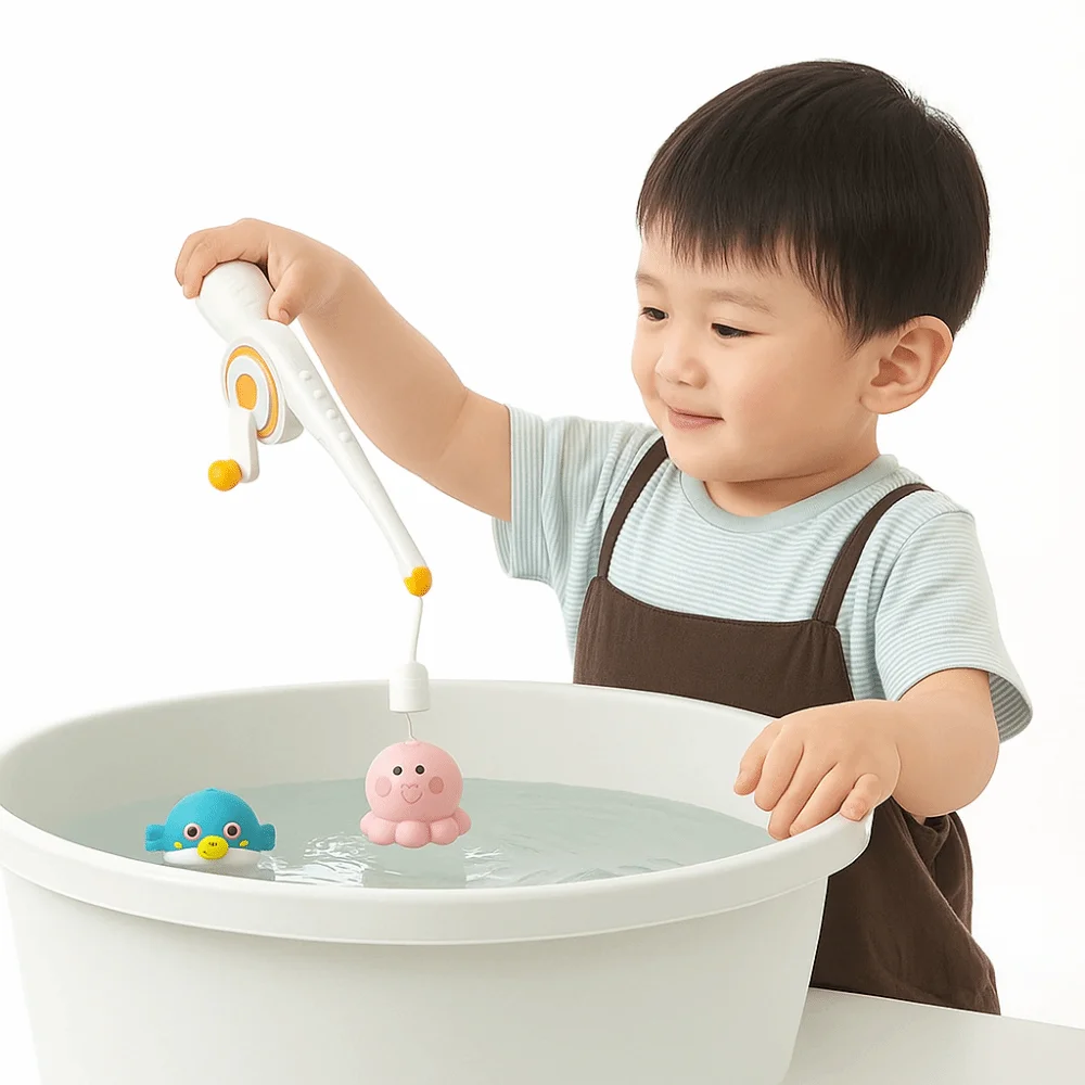 Magnetic Children's Fishing Toy Octopus Sea lion Bathroom Fishing Toy Interactive Fishing rod Fishing Water Toy Birthday Present