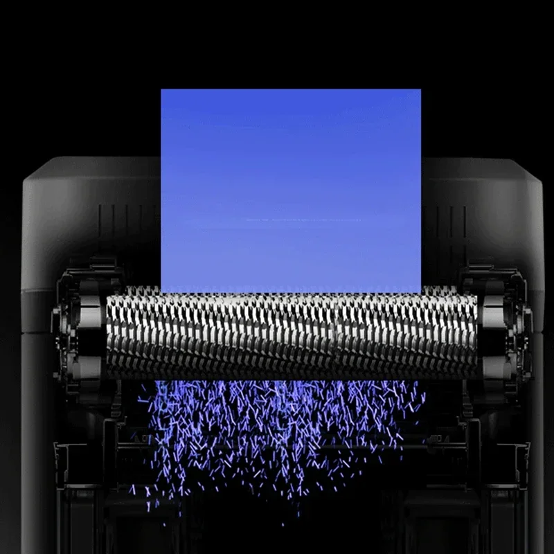 Standard tedesco Livello 5 Confidentialità Trituratore di polvere ad alta privacy 2 * 2mm Trituratore elettrico per ufficio Carte di carta triturate