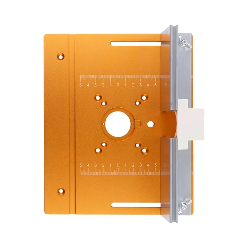 

ABGH-Multifunctional Aluminium Router Table Insert Plate Electric Wood Router Flip Plate For Working Benche Router Plate