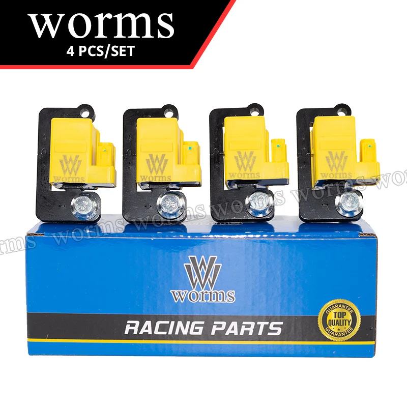 Worms pacchetto bobina di accensione 4 pezzi Racing per Subaru Impreza Wrx 2002-2005 Legacy B4 Be5 Bh5 Ej20 Ej25 22433 aa421 sistemi di accensione