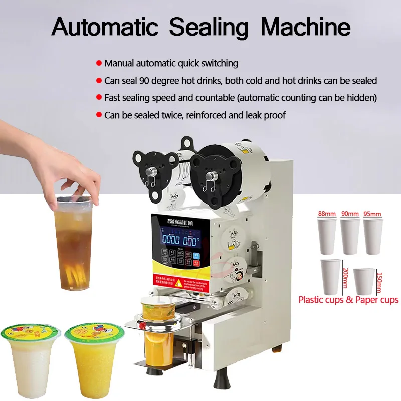 

88/90/95 Full Automatic Cup Sealing Machine Milk Tea Shop Breakfast Shop Hot And Cold Drink Soybean Milk Plastic Cup Paper Cup