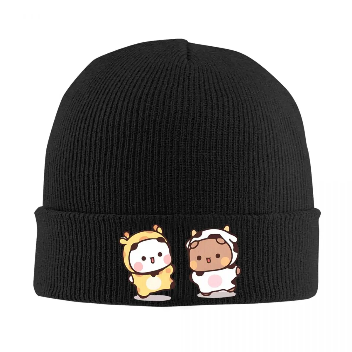 Bear And Panda Bubu Dudu Balloon Skateboard Bonnet Hats Beanie Hats Graphic Knitting Hat Autumn Retro Men Women Hippie Warm Caps