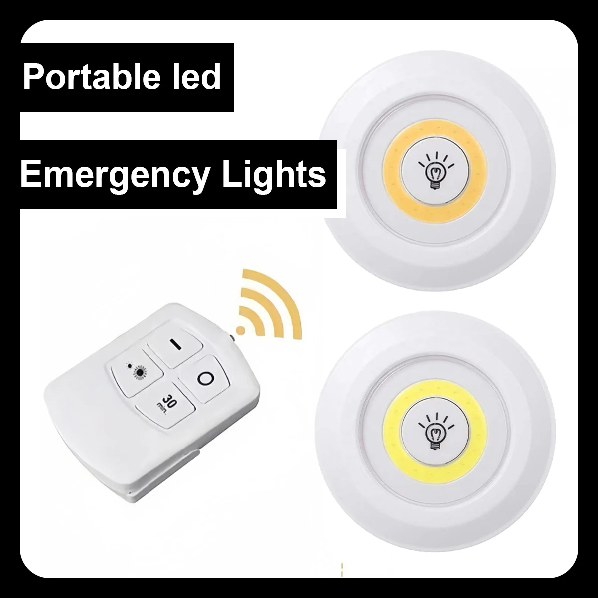 調光可能な LED アンダーキャビネットライト リモコン付き 電池式 LED クローゼットライト ワードローブ バスルーム照明 ナイトライト