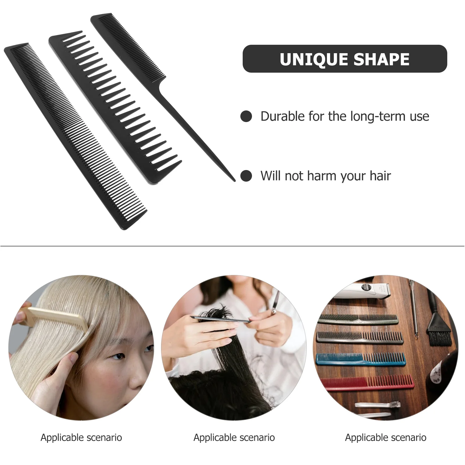 

Wide-toothed Comb Anti-static Combs Haircut Fine Dressing Hairdressing Tool For Women Hairstyling Salon Portable