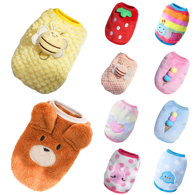 

Cute Dog Clothing For Small Dog Cat Spring Soft Flannel Ropa De Perro Breathable Dog Clothes Chihuahua Yorkshire Pet Accessories