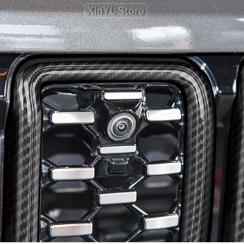 Picture 4: 7x Car Grille Inserts Front Grill Cover Ring Frame Trims Kit For Jeep Compass 2021 Up ABS Exterior Accessories