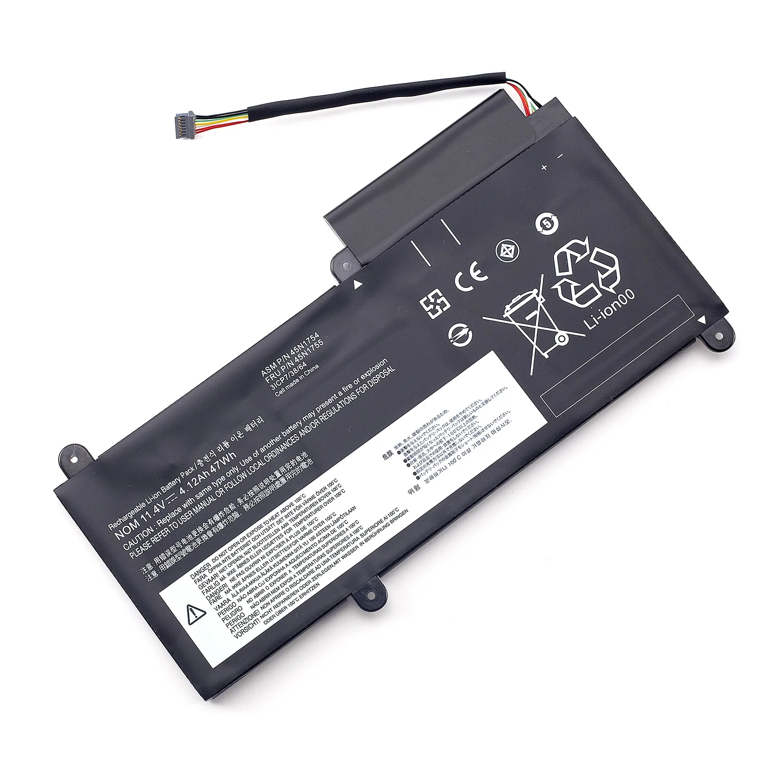 BVBH-Bateria para Lenovo ThinkPad, 45N1756, 45N1755, 45N1754, E455, E450, E450C, E460C, E465, E465C, 45N1757, 45N1753, 45N1752, 47Wh, 11.4V