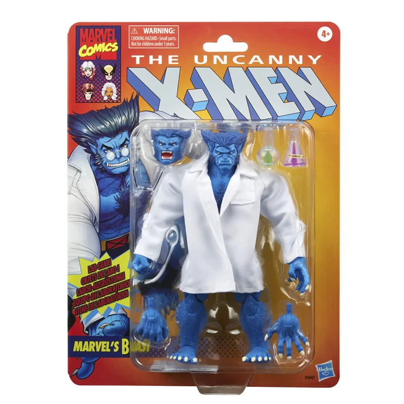 Hasbro-Figura de Ação Marvel Legends Series, X-Men Besta, Cartão de Suspensão, 6 ", Retro, Novo, Em Stock