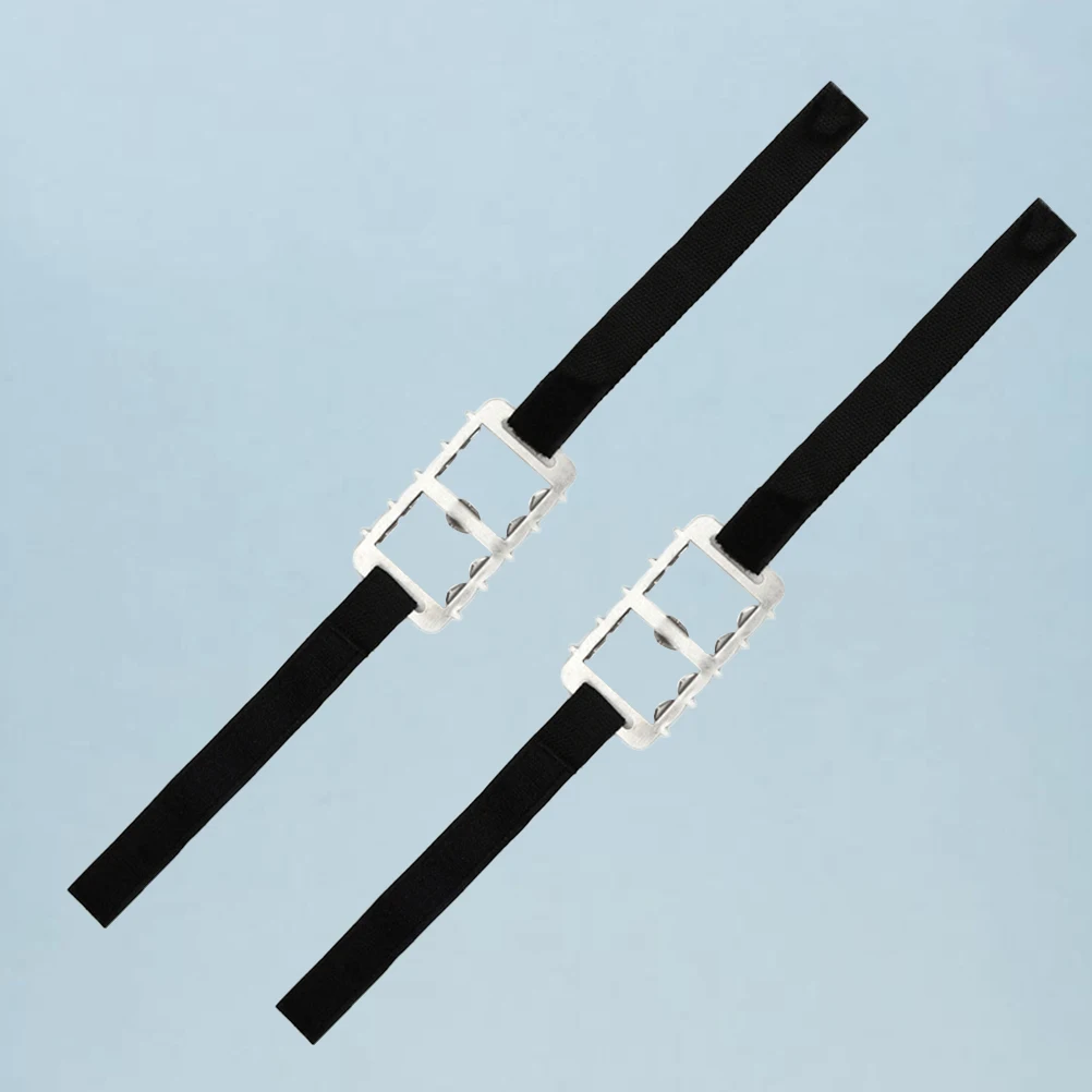 

2Pcs Non-Slip Crampons 10 Toothed Ice Gripper Reinforced Traction Device for Snowy Icy Surfaces Winter Safety Gear