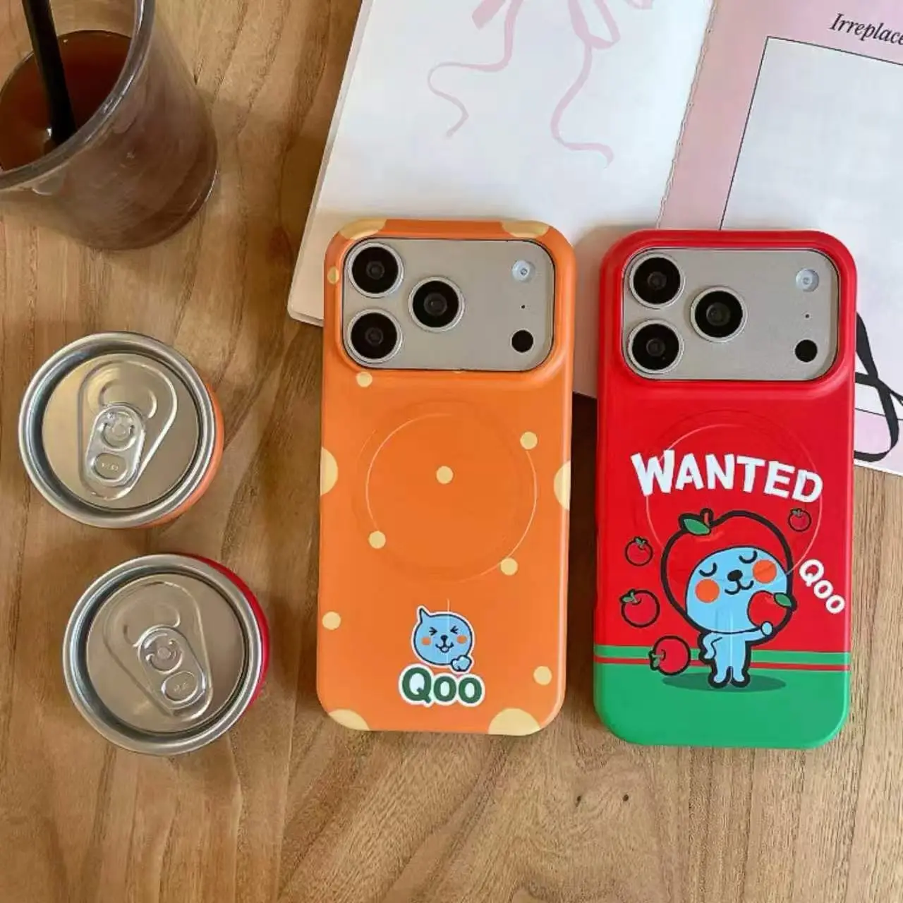 Urocze etui na telefon z motywem kreskówkowym, puszki Coca-Coli, magnetycznym uchwytem i ochroną, odporne na wstrząsy, do Apple iPhone 17 Pro Max 15 16. — zdjęcie produktu 3