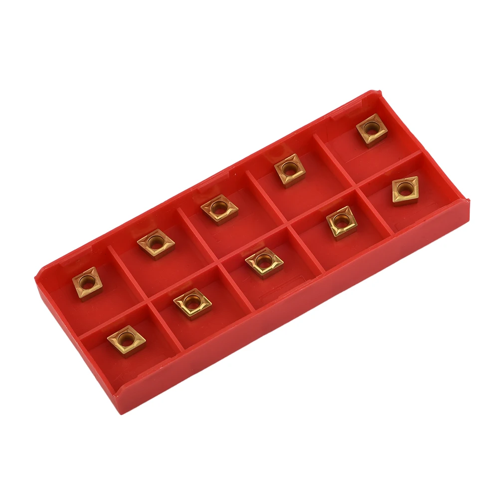 10pcs CCMT060204 HM Carbide Inserts for CNC Lathe Tools with YBC251 Grade for Turning Operations on Steel Alloys