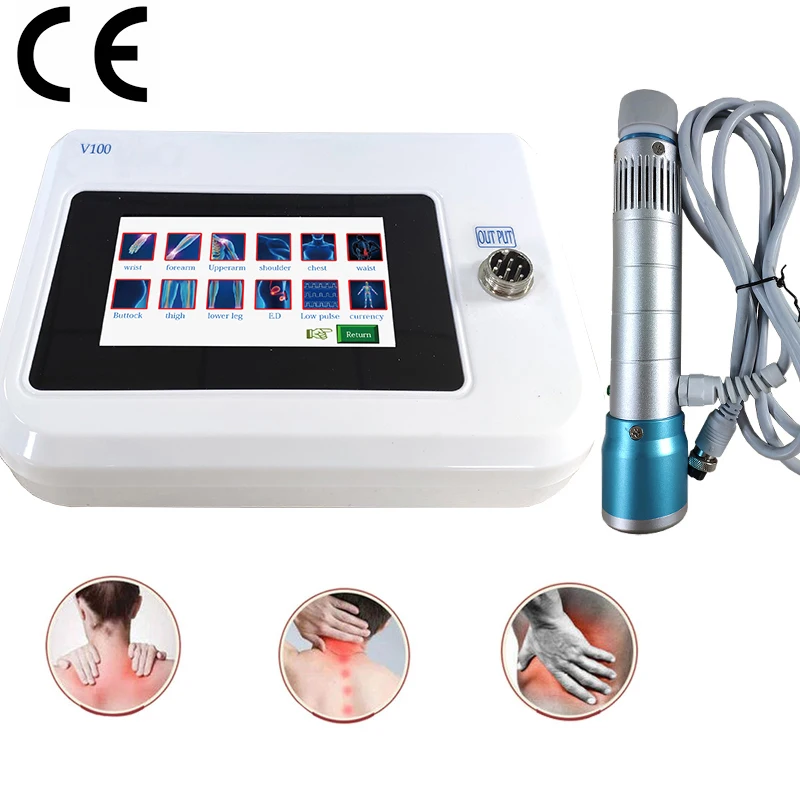 Portable Physical Therapy Equipment ED Electromagnetic Extracorporeal Shock Wave Therapy Machine Pain Relief Body Relax Massager