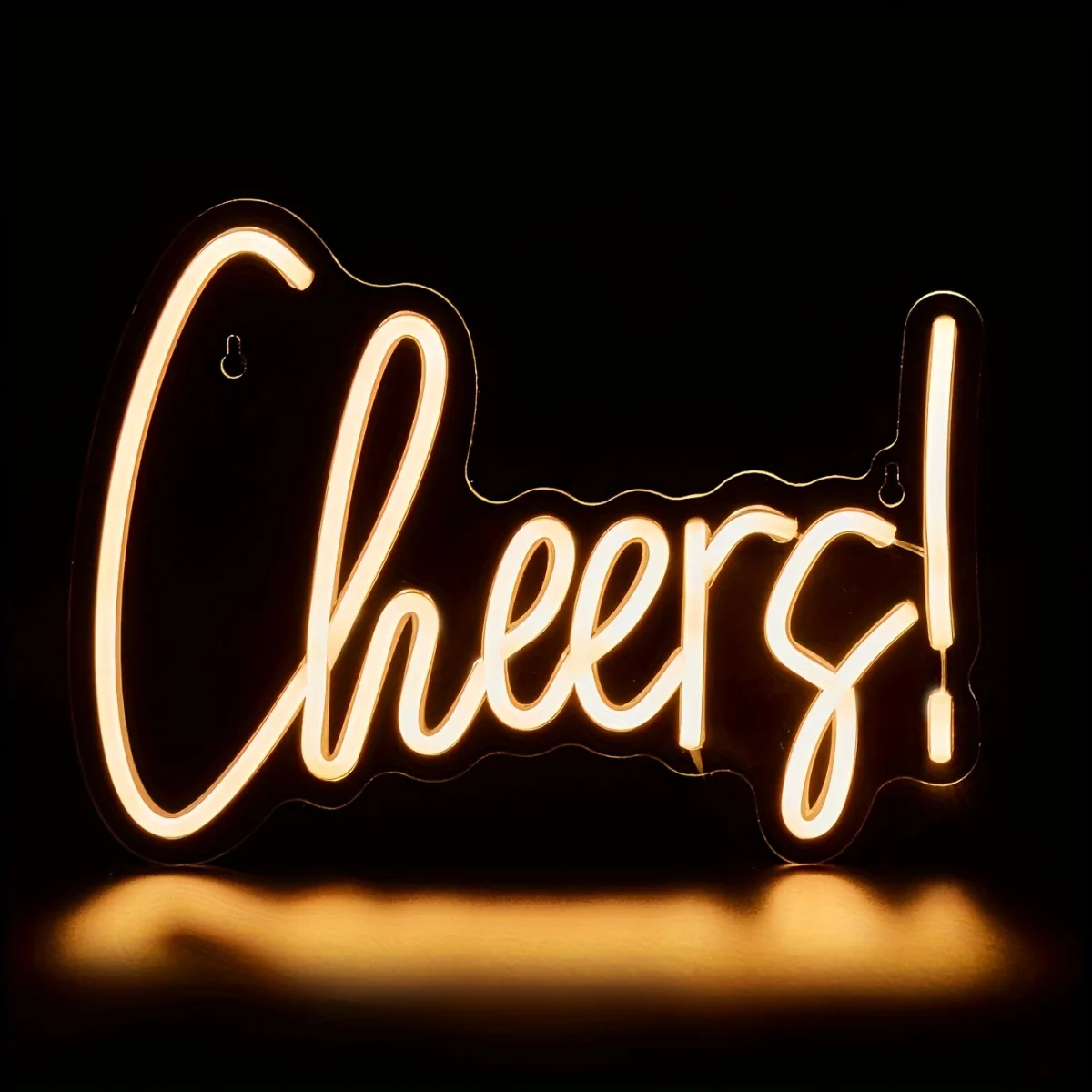 Cheers Neon Sign - Wall-Mounted LED Bar Decor with Warm Yellow Light, Best Present for Man Cave&Game Room, Neon Light Wall Decor