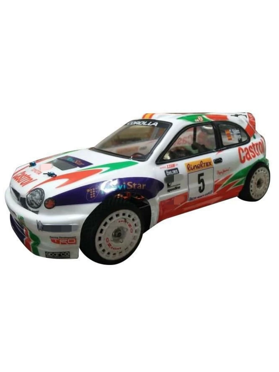 TC009 1/10 Toyuta Corolla WRC Clear Body shell 190mm W/Rear Wing +3D Mirrors and Decal sheet for RC Rally Car 239mm Chassis