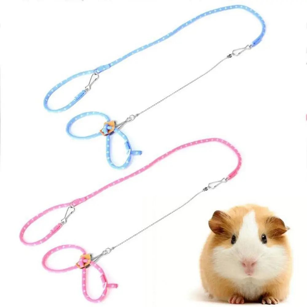 Cute Lovely With Bell Gerbil For Rat Squirrel Chinchilla Nylon Rope Pet Supplies Mouse Vest Hamster Leash Walking Lead