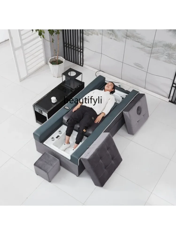 Head Massage Pedicure Integrated Bed Foot Bath Massage Couch Shampoo Ear Cleaning Foot Bath Couch Electric Foot Bath Sofa