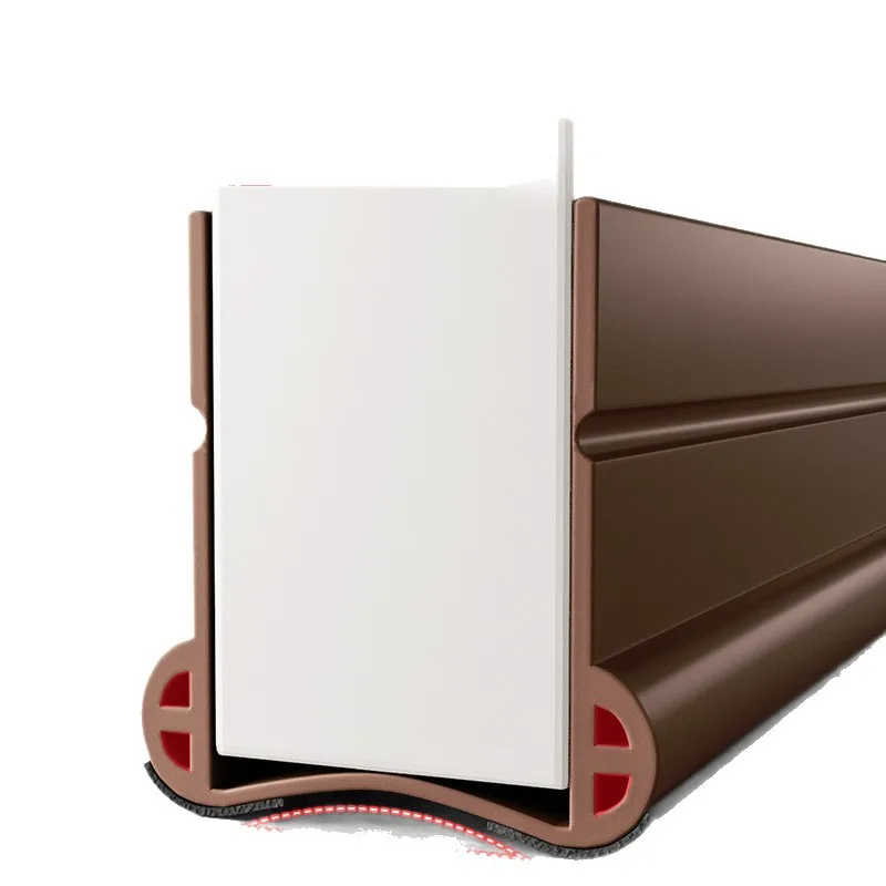 Curved Door Bottom Sealing Strip, Soundproof Windproof Door Seam Seal Sticker for Door Gap
